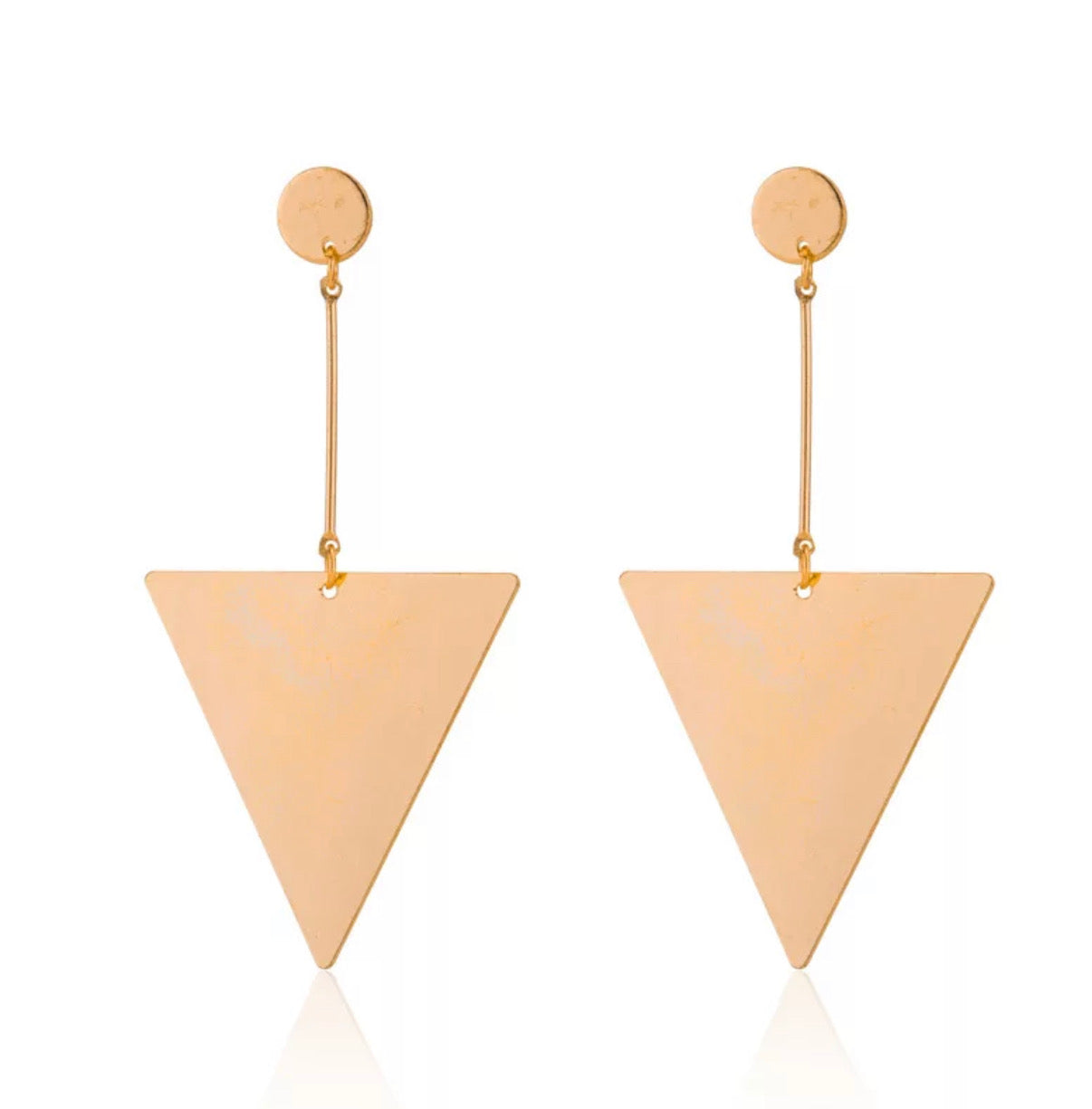 Gold Plated Triangle Earrings