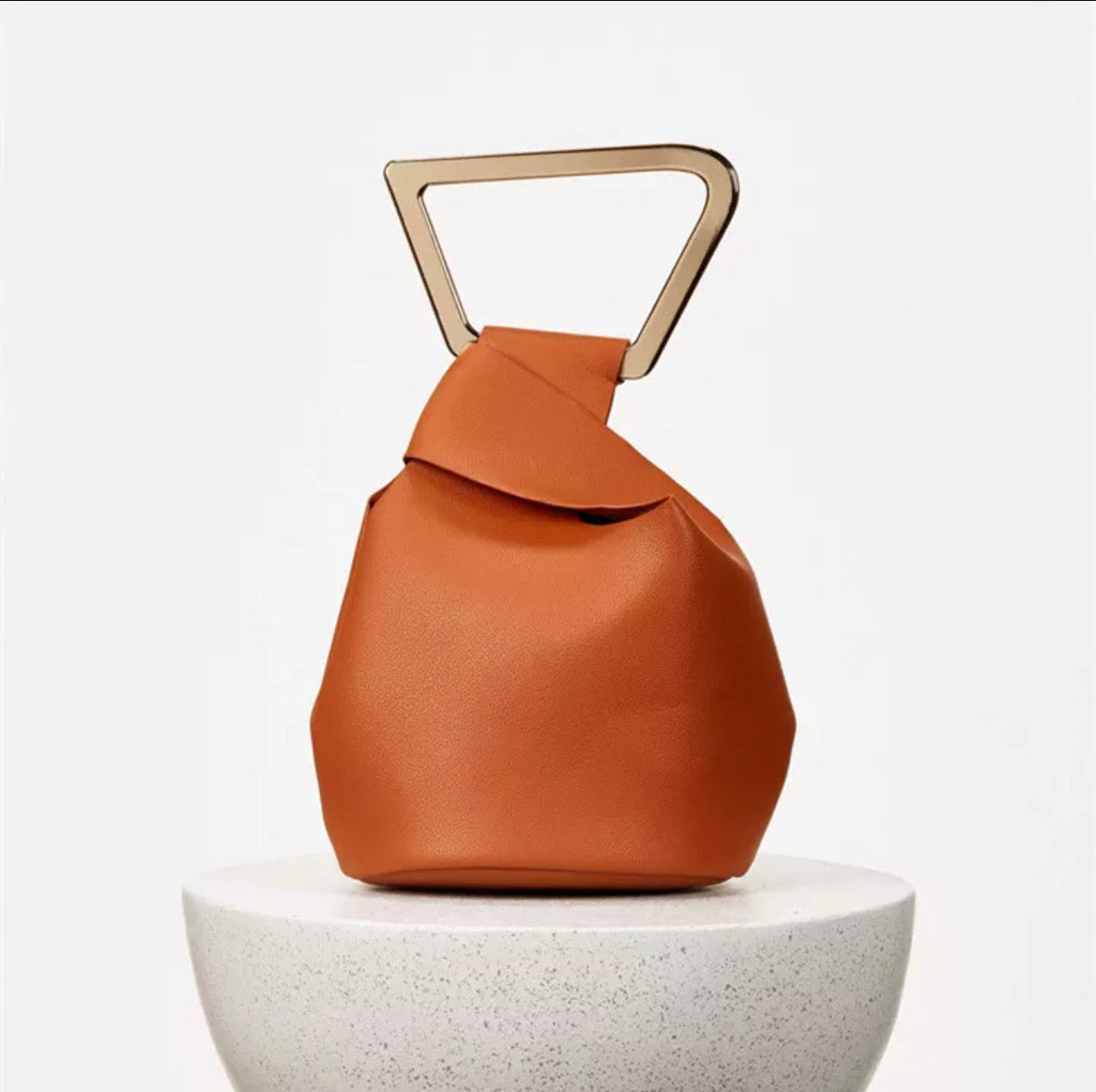 Twisted Gold Handle Bag